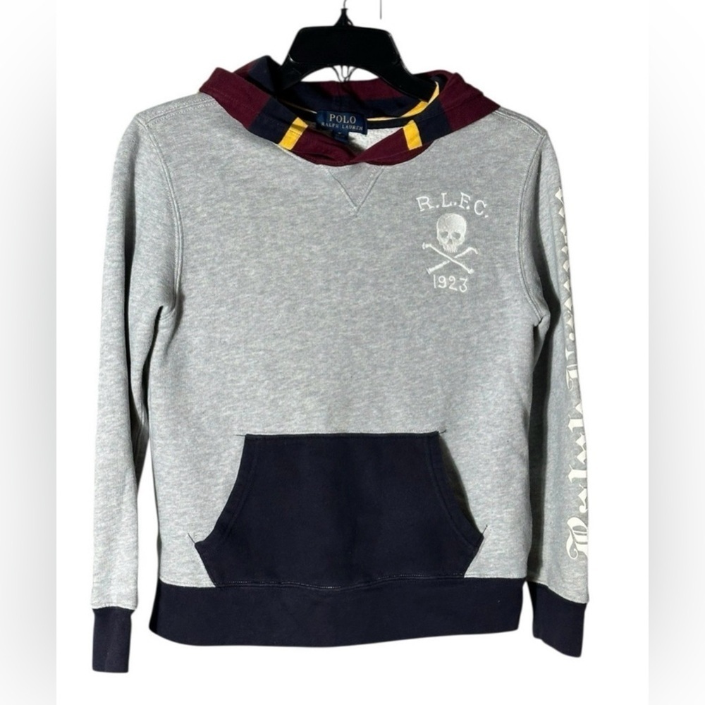 Polo by Ralph Lauren Gray Top with Maroon and Yellow Accents
